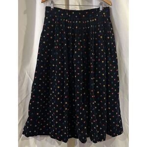 Vintage Floral Skirt By Madeleine Side Zip Belt Loops Made In Germany Boho